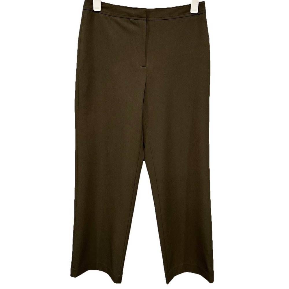 TALBOTS Petites Pant Women's Size 6P Olive Green Straight Leg Career Classic NWT